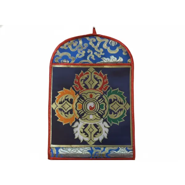 Handmade Tibetan Brocade Letter Holder - Dorje Design Wall Hanging Decor - Made in Nepal (22cm x 77cm) - Image 5