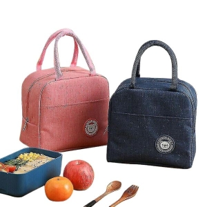 Handy Sized Bento Thermal Insulated Lunch Bag / Cover, Tiffin Bag with Outer Pouch Size 21*13cm*19cm