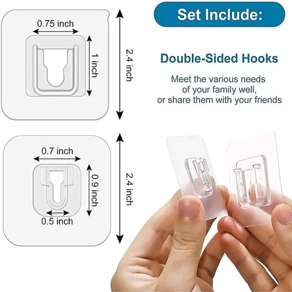 Hanging Type White Male Female Hook Sticker - Image 2