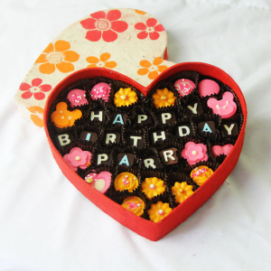 Happy Birthday Chocolate Box (Heart Box)