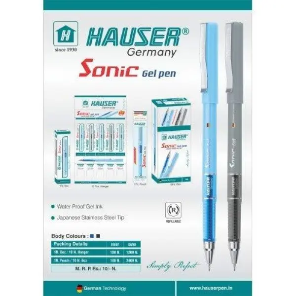Hauser Gel PenPack Of 10 pcs by Mitrata - Image 3