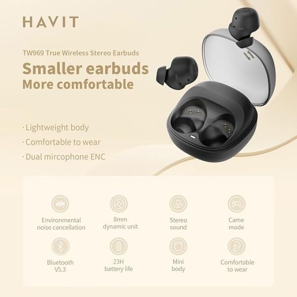 Havit TW969 Low Latency True Wireless Earbuds - Image 3