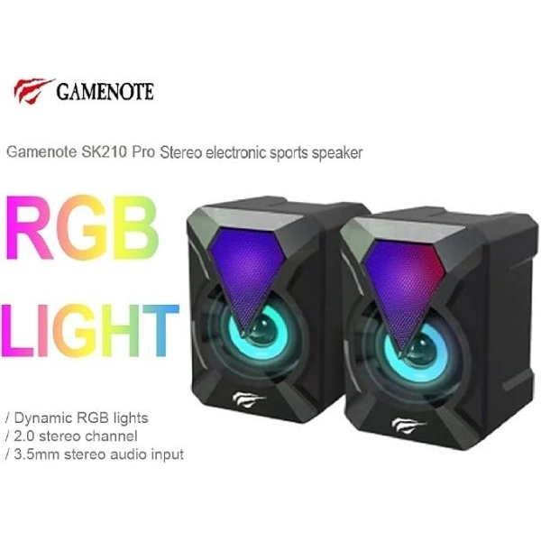 HAVIT USB 2.0 RGB SPEAKER SK210PRO RGB Gaming speaker Black - Image 3