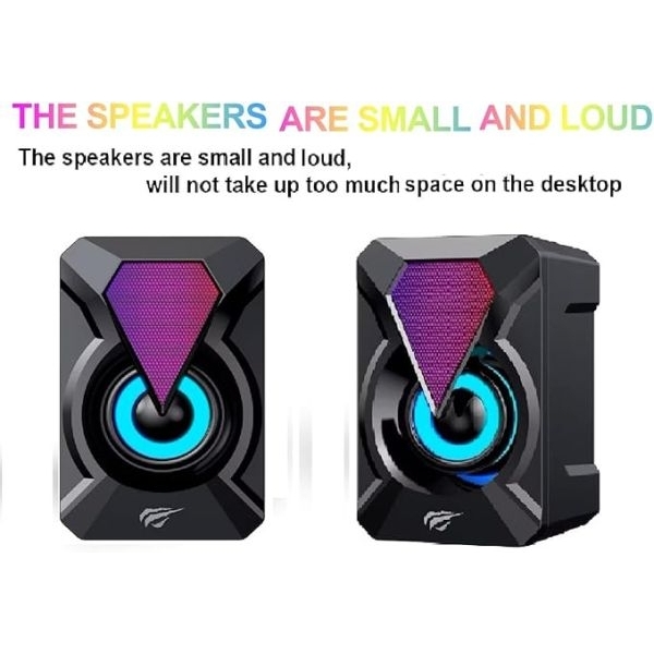 HAVIT USB 2.0 RGB SPEAKER SK210PRO RGB Gaming speaker Black - Image 5