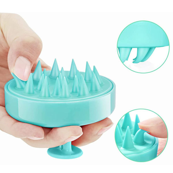 Head Scalp Shampoo Massage Brush with Soft Silicone Bristles multicolor - Image 2
