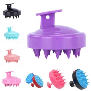 Head Scalp Shampoo Massage Brush with Soft Silicone Bristles multicolor
