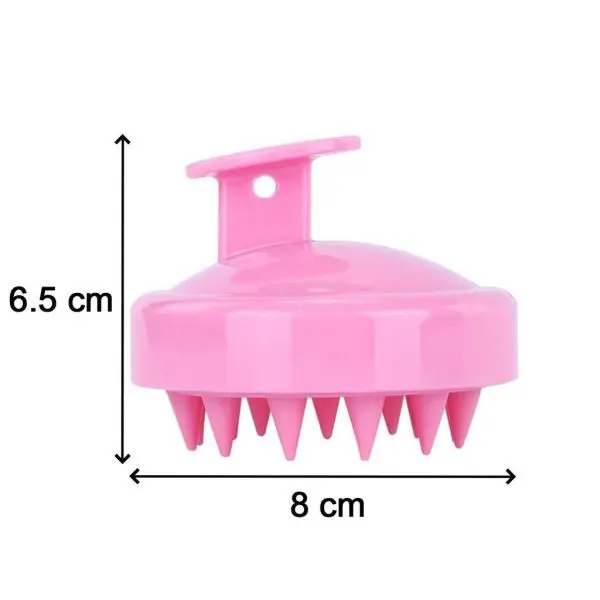 Head Scalp Shampoo Massage Brush with Soft Silicone Bristles multicolor - Image 2