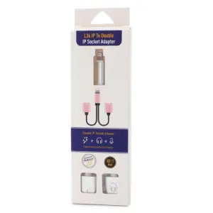 Headphone and charging adapter IP-14 lightning silver