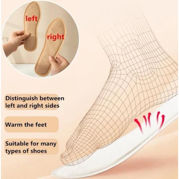 Heating Insoles Self-heating Heat Shoes Pad Breathable Warmers Instantly (42-43) - Image 5