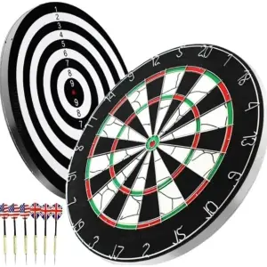 Heavy and Big Dart Board with 6 steel tip darts Diametre of dart board 18inch