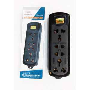 Heavy Duty Multi Plug Power Socket For High Voltage Uses-Black (Wire Not Included)