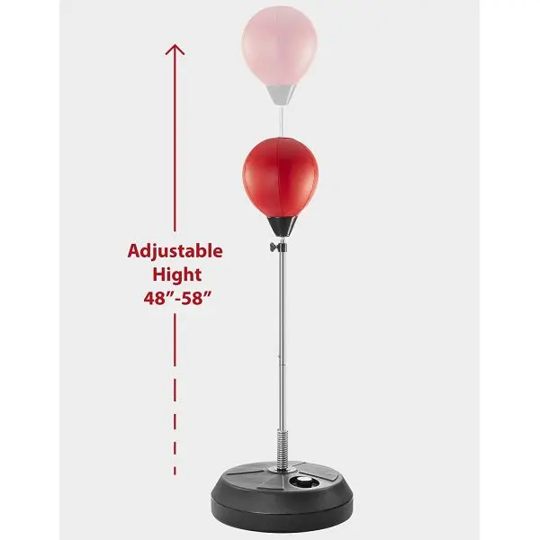Height Adjustable Boxing Training Punching Bag With Stand And Gloves Set - Image 2