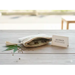 Hemp & Cotton Mix Coins Pouch/Small Purse For Women