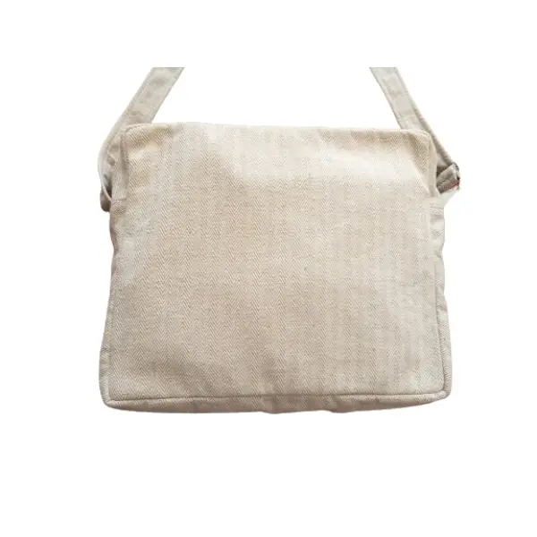 Hemp & Cotton Mix Messenger Bag - Image 2