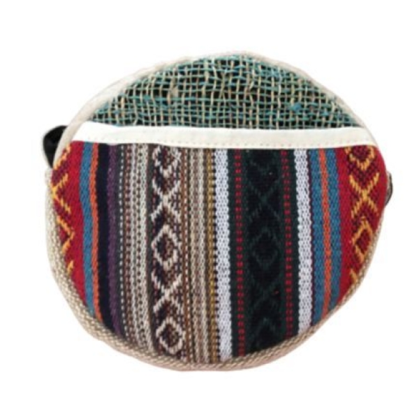 Hemp & Cotton Mix Round Shape Side Bag For Women - Image 2