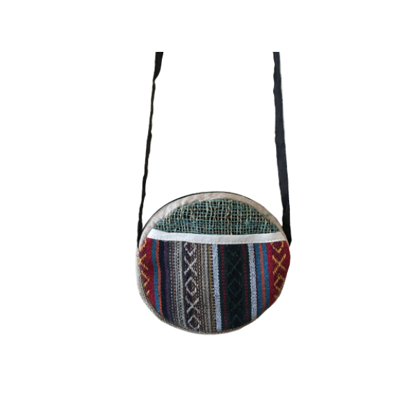 Hemp & Cotton Mix Round Shape Side Bag For Women - Image 3