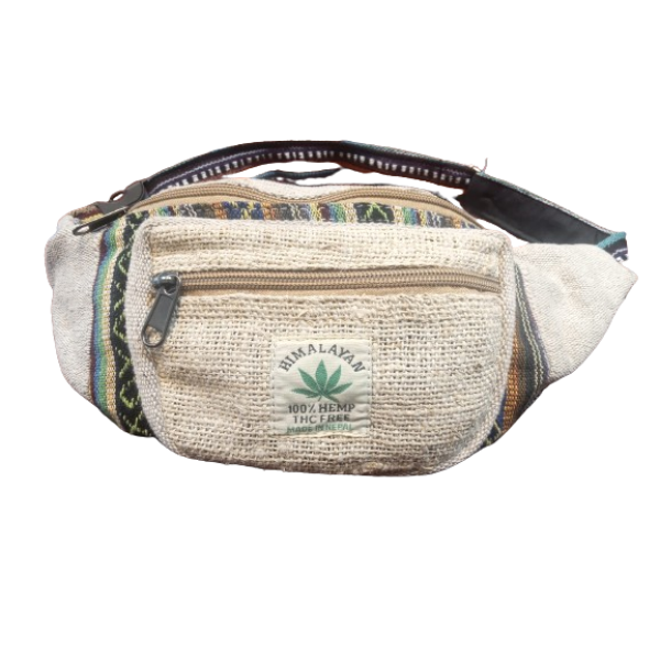 Hemp & Cotton Mix Waist Bag,Money Bag For Unisex - Image 2