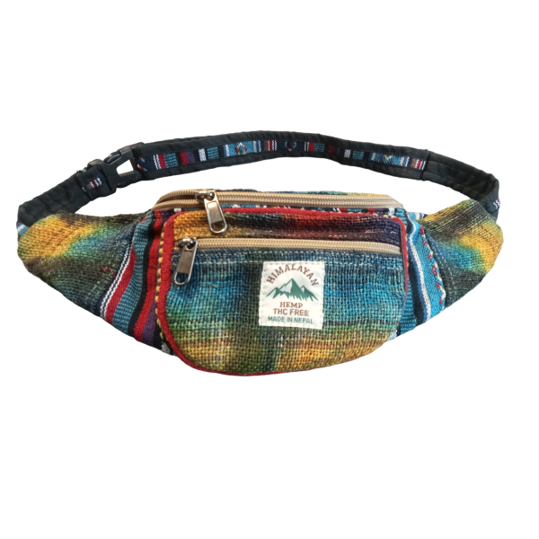 Hemp & Cotton Mix Waist Bag,Money Bag For Unisex - Image 4