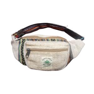 Hemp & Cotton Mix Waist Bag,Money Bag For Unisex