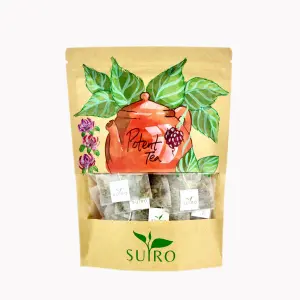 Herbal Blend Potent Tea For Healthier Skin, Weight Loss, Heart Health, Increase Immunity, Reduces Inflammation, And Detoxification - 25 Tea Bags - Suiro Teas
