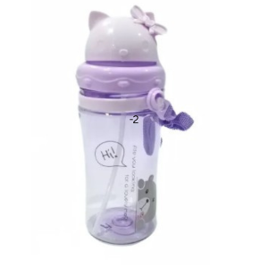 Hi Blue Water Bottle With Straw For Kids