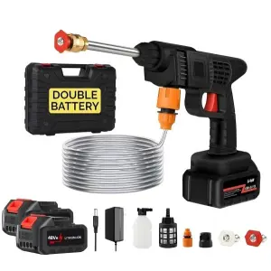 High Pressure Water Gun Wireless High Pressure Washer Water Spray Gun for Car Wash Bike Washing Cleaning (Electric car wash Gun