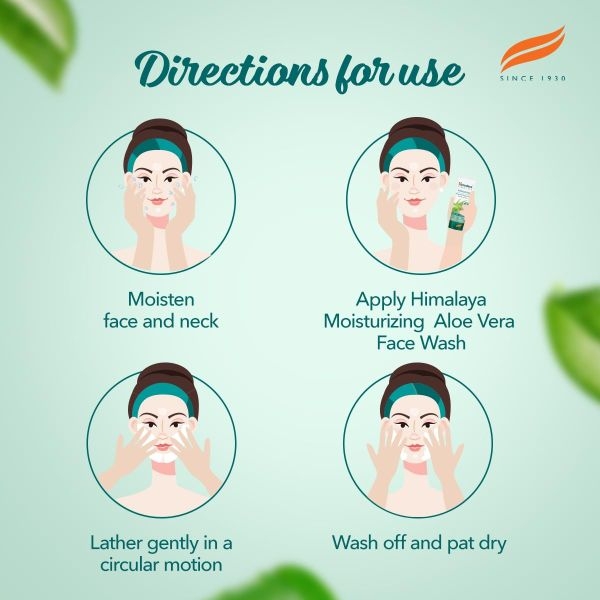 Himalaya Herbals Moisturizing Aloe Vera Face Wash Cream, 50ml - Image 4