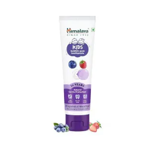 Himalaya Kids Multi Action Bubble Gum Toothpaste 80G | 2 To 12 Years | Fruity Flavours