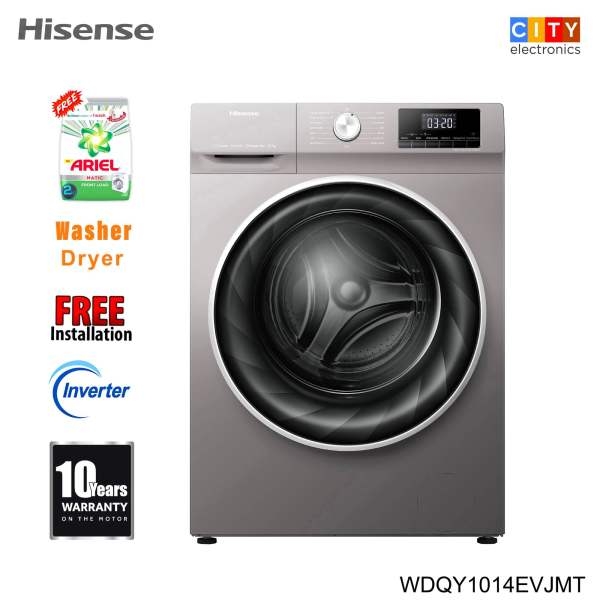 Hisense 10 Kg Washer 6 Kg Dryer Steam Wash Inverter 1400 RPM Pause & Add WDQY 1014EVJMT - Image 2