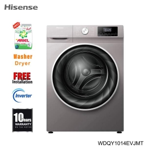 Hisense 10Kg Fully Automatic Front Load Inverter Washer & Dryer WDQY1014EVJMT