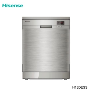 Hisense H13DESS 13 Place Settings Free Standing Dish Washer (Metallic Silver)