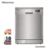 Hisense HS623E90G 15 Place Settings Free Standing Dish Washer (Metallic Silver)