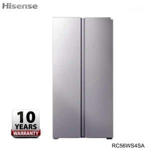 Hisense RC56WS4SA 498 Litres Side By Side No Frost Refrigerater Stainless Steel Silver