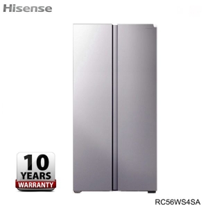 Hisense RC56WS4SA - 498 Ltr Side By Side No Frost Refrigerator Stainless Steel Silver