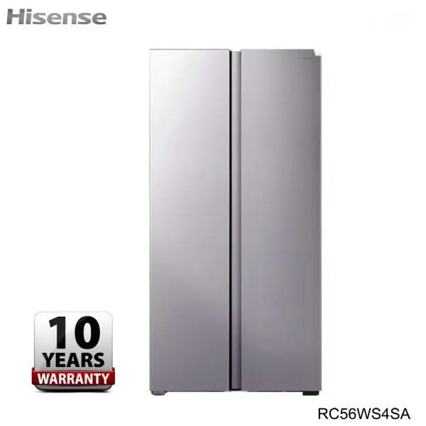 Hisense RC56WS4SA - 498 Ltr Side By Side No Frost Refrigerator Stainless Steel Silver