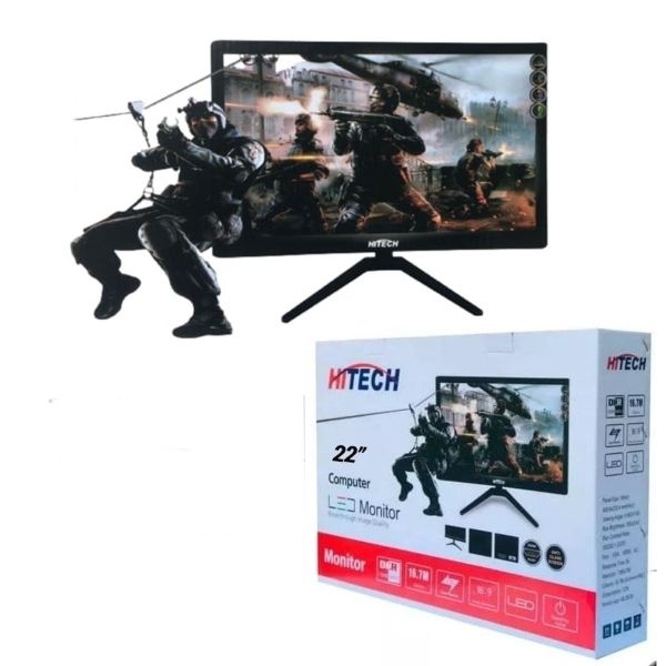 Hitech Full HD 22" Led Monitor With VGA & HDMI Supported 6 Months Warranty - Image 3