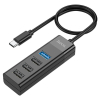 Hoco 4-in-1 Type-c Hub / Type C To Usb Hub ( Usb 3.0+ Usb 2.0 * 3 ) - HB25 Easy Mix
