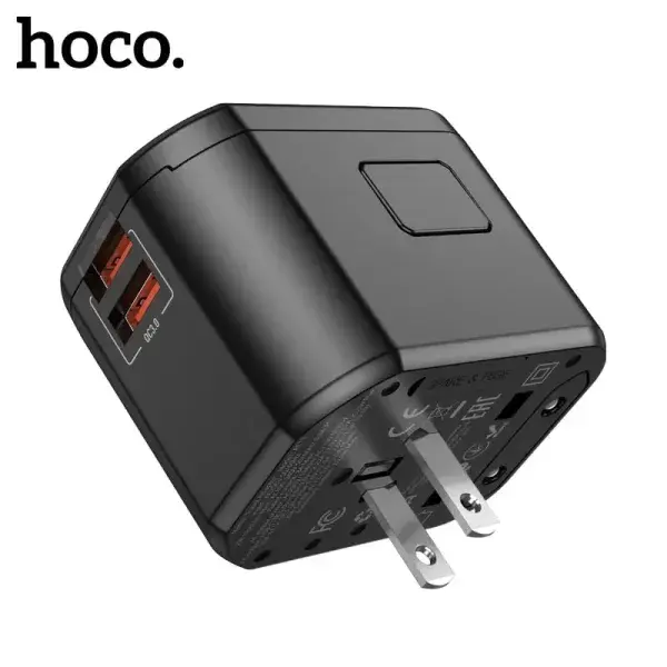 Hoco AC15 Universal International Travel Adaptor with UK/USA/EU/AUS PD20W Type C - Image 4