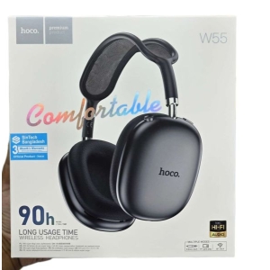 Hoco W55 Wireless Over-Ear Headphones - Bluetooth Connectivity, Noise Isolation, Comfortable Fit