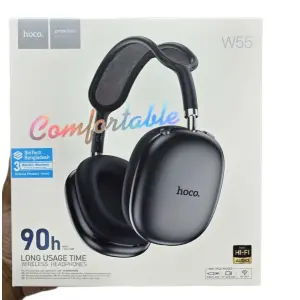 Hoco W55 Wireless Over-Ear Headphones - Bluetooth Connectivity, Noise Isolation, Comfortable Fit