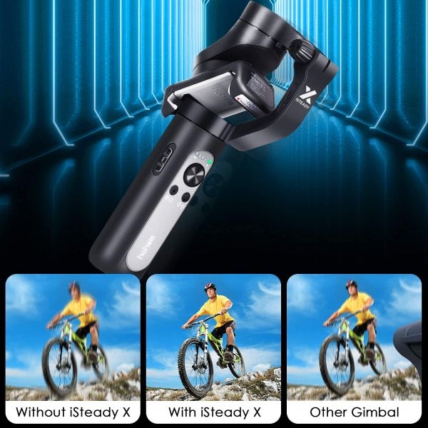 Hohem iSteady X - 3-Axis 259g Lightweight Smartphone Gimbal Foldable Handheld Pocket Stabilizer Youtuber Vlogger Live Video - Image 3
