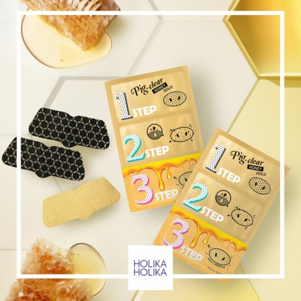 Holika Holika Pig Clear Black Head 3-Step Kit Honey Gold - Image 2