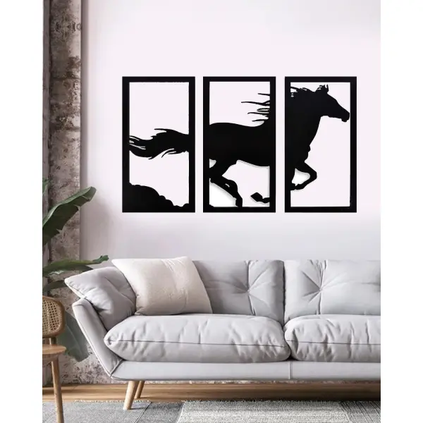 Horse Wooden Canvas Wall Art Decor Sculpture Decorative Home Décor Large (3ft) - Image 2