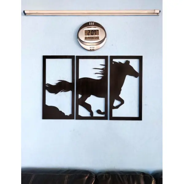 Horse Wooden Canvas Wall Art Decor Sculpture Decorative Home Décor Large (3ft) - Image 3