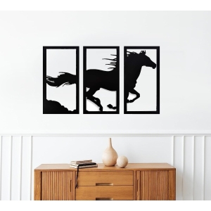 Horse Wooden Canvas Wall Art Decor Sculpture Decorative Home Décor Large (3ft)