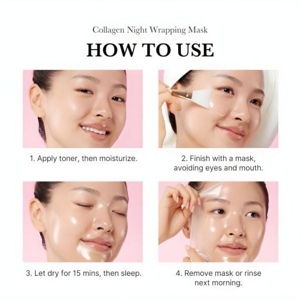 Hoygi Collagen Night Wrapping Mask 75g | Korean Skincare - Image 4