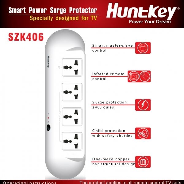 Huntkey 4 Port Surge Protection SZK 406 by mitrata - Image 2