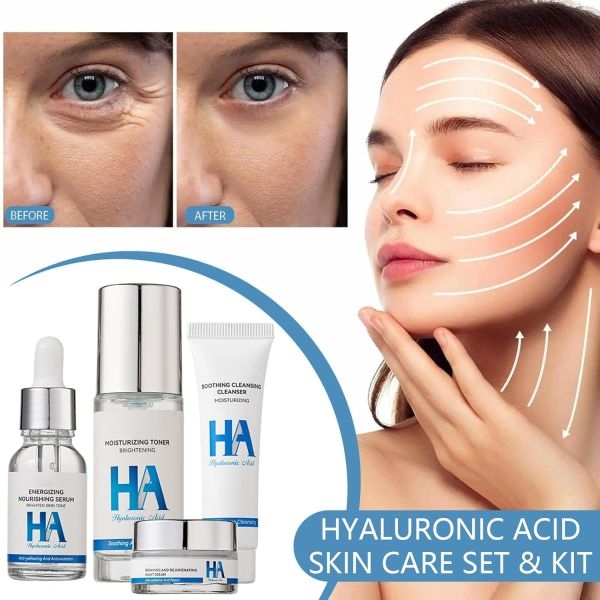 Hyaluronic Acid HA Moisturizing & Hydrating Skin Care 4pcs Set - Image 2