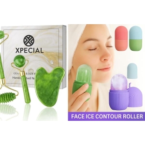 Ice Roller+ Anti-Aging Massage Jade Roller combo for facial massage