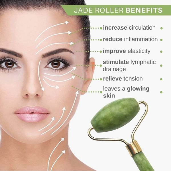 Ice Roller+ Anti-Aging Massage Jade Roller combo for facial massage - Image 3